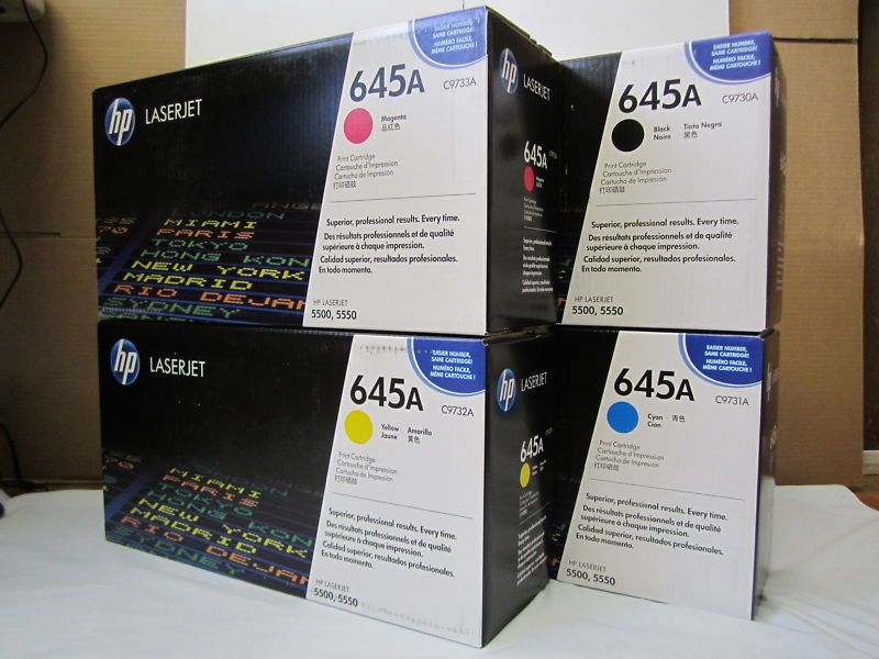 HP 5500 645A TONER SET C9730A C9731A C9732A C9733A NEW  