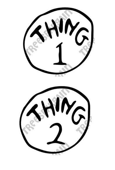 Thing 1 Thing 2 T  Shirt Iron On Transfer #2  