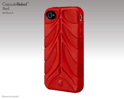 SwitchEasy CapsuleRebel Hybrid Case for iPhone 4 (AT&T)   Red