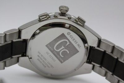 New Gc Guess Swiss Men Chronograph Steel Date Dress Watch 43mm 33503G1 