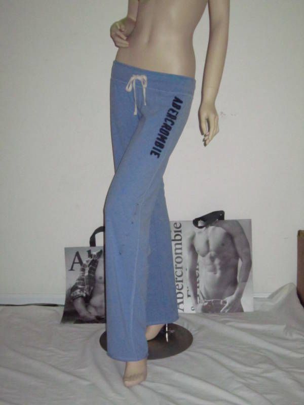 Abercrombie Women Yoga Lounge Sweat Pants Blue ~Medium  