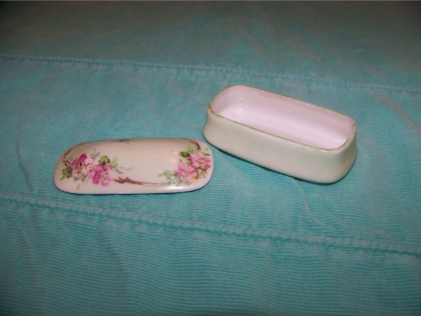 Vintage O & E G Royal Austria Trinket Box Porcelain Hand Painted 