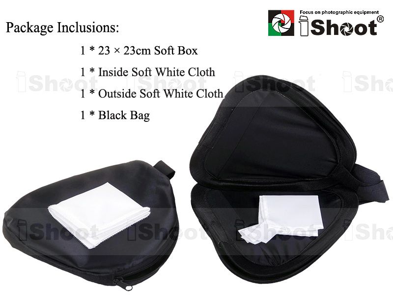 23x23cm flash diffuser speedlight softbox for F42AM F36AM Minolta 