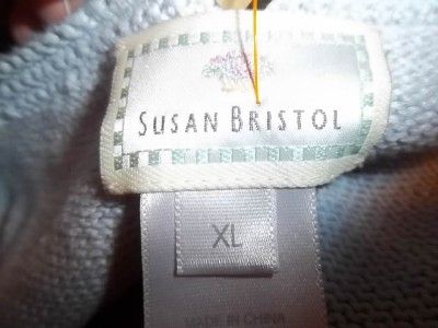 SUSAN BRISTOL Undersea Fish Ocean Sunken Treasure Sweater XL NWT $135 