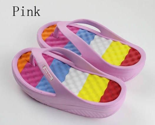 Women shoes summer beach cute EVA breathable comfy rocker sole flip 