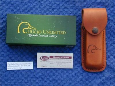 CASE XX DUCKS UNLIMITED OLIVE GREEN LRG FOLDING HUNTER KNIFE NIB 6265 