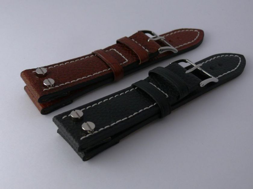   Aviator Watch Straps   Genuine Leather Suitable for Fixed Lugs  