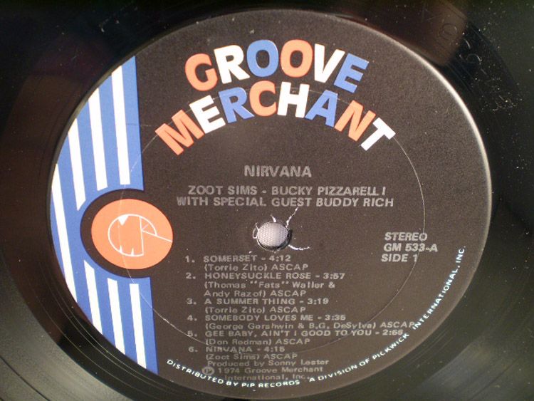 ZOOT SIMS BUCKY PIZZARELLI BUDDY RICH NIRVANA BOP JAZZ  