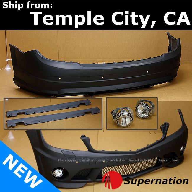 Benz MB W204 C Class PP Full AMG C63 Bumper Front Rear Side Bumper PDC 