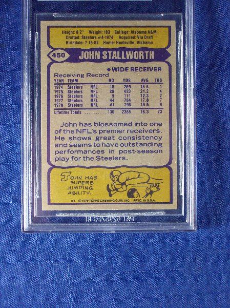 1979 Topps #450 John Stallworth BVG 8.5  