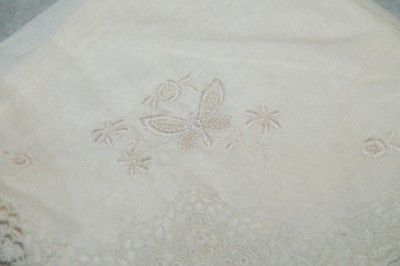 Lot Vintage Handkerchiefs Embroidered Linens Lace Patch  