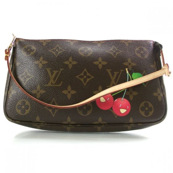 LOUIS VUITTON Cerises Cherry Pochette Bag Purse LV  