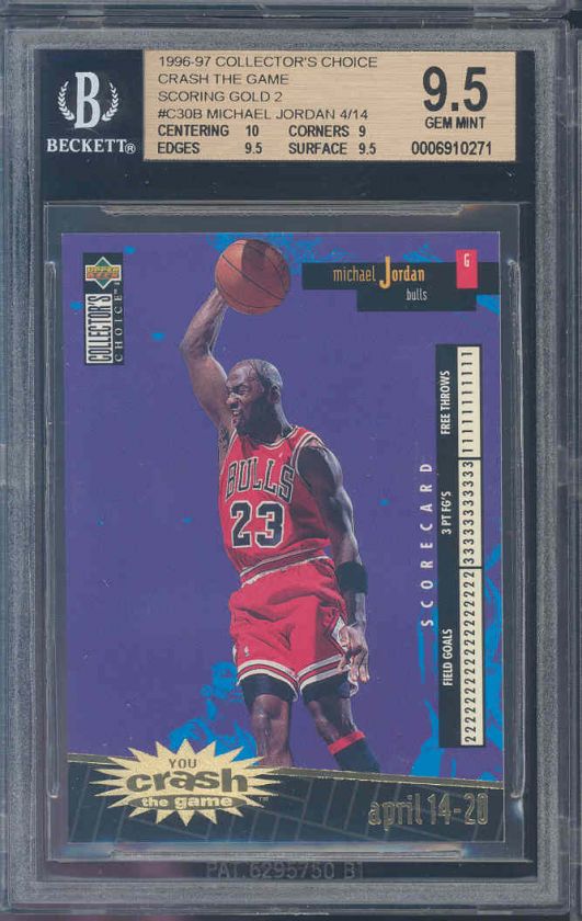    97 coll choice ctc gold #30b MICHAEL JORDAN BGS 9.5 (pop 1)  