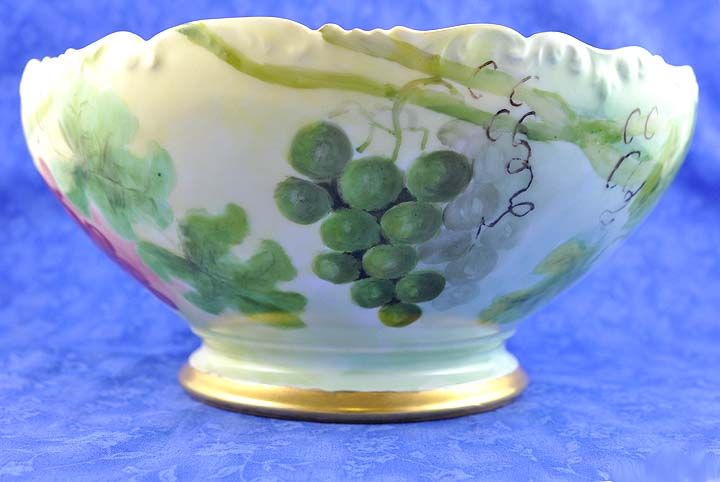 Limoges Punch Bowl Tressemann & Vogt c. 1907 1919 Gilt  