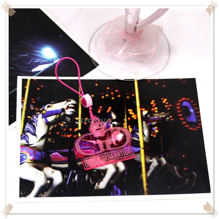 GIRLS GENERATION   Mobile Phone Strap (Pearl Pink Shiny Acryl)  