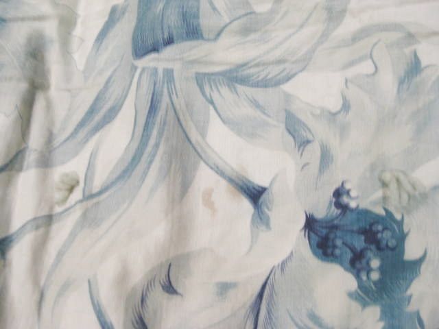 vtg Antique Padded Quilt Backing (Transferware style)  