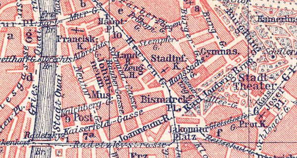 fascinating early City Plan, with many streets individually named 