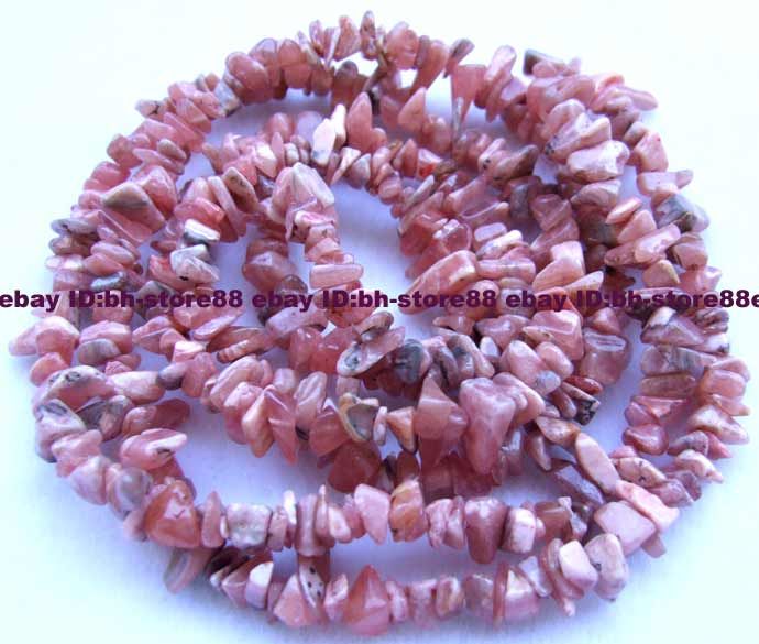 8mm Natural Argentina Rhodochrosite chips beads 34  