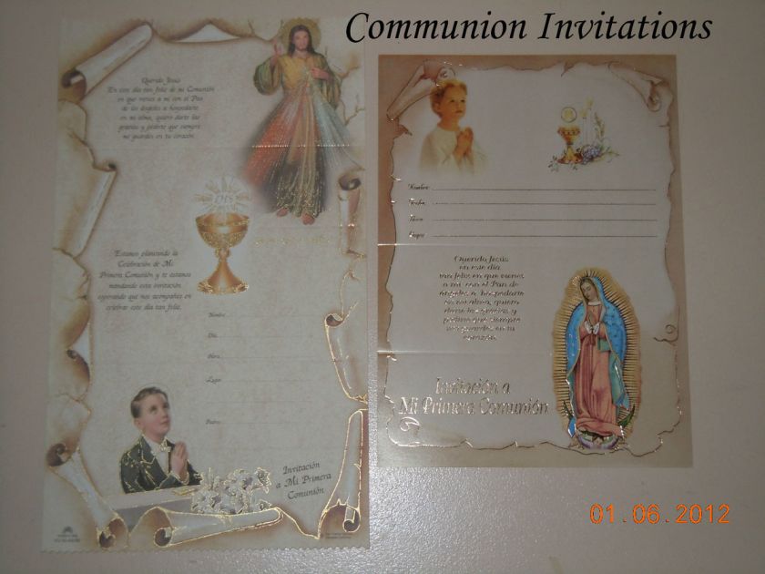 INVITATION 1st Communion Primera Comunion Invitaciones 24pcs.  