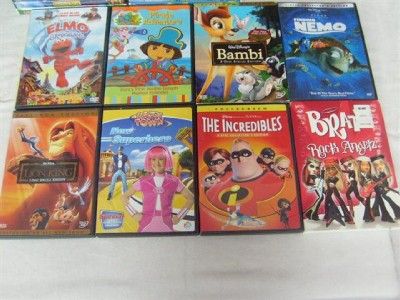 Huge Lot of 140 Kid DVD Movies Thomas the Train Nemo Wiggles Spongebob 