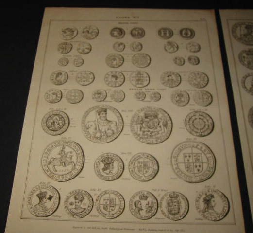 Old 1822 Antique   COINS   Prints   British / English GOLD   SILVER 