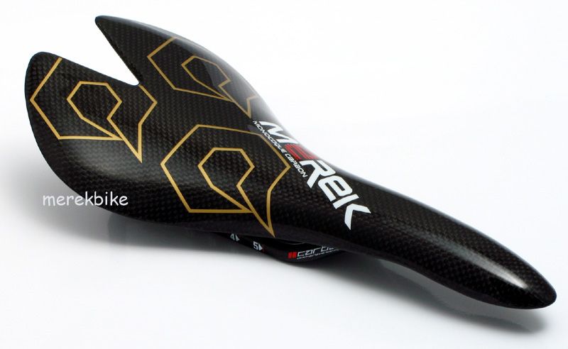 112G Fietsen bike carbon Selle Sattel (schwarz Gold)  