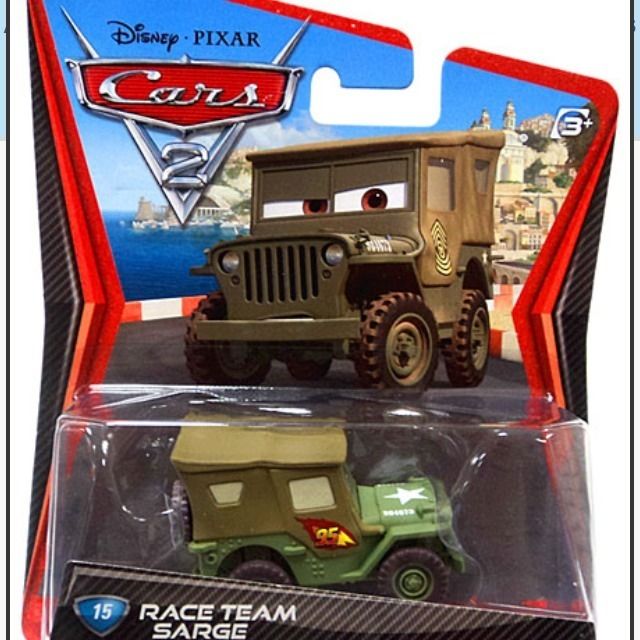 DISNEY PIXAR CARS 2 RACE TEAM SARGE #15 New  