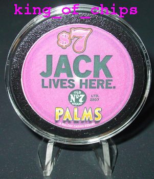 Casino Chips $7 JACK DANIELS Jack lives here NEW 2004 Unc  