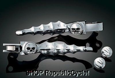 HARLEY Touring 08   12 Kuryakyn Chrome ZOMBIE LEVER Set *NEW*  