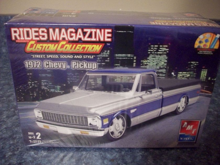 Ultra Rare AMT ERTL Rides Magazine 1972 Chevy Pickup Hard to find 