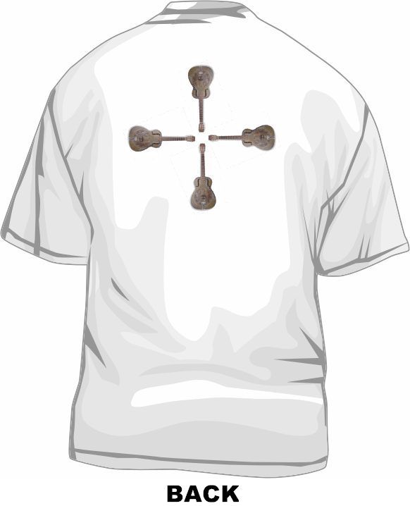 Resonator Metal Guitar Classic Logo Mens Tee Shirt  
