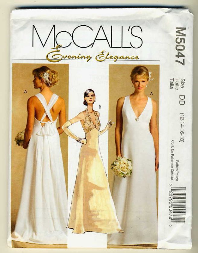 m5047 Ladies Evening Dress/Gown pattern sz 12 18  