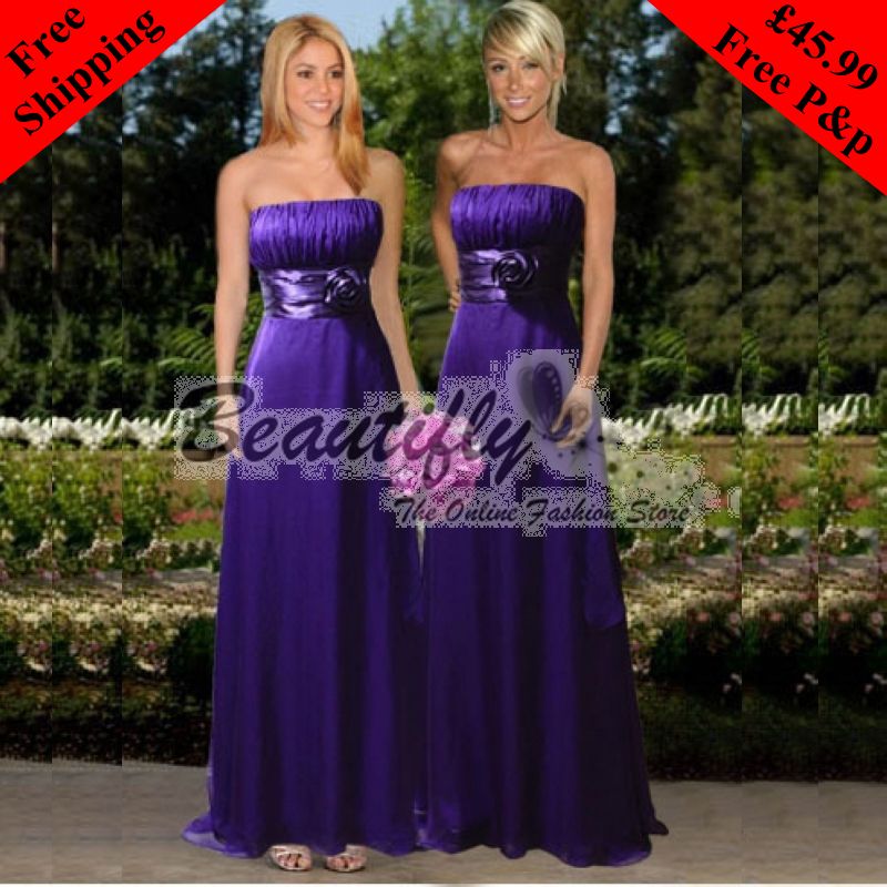 Elegant Purple Wedding Party Bridesmaid Dresses❤❤  