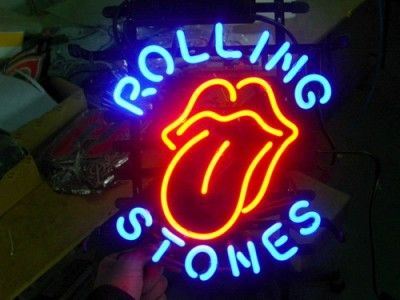 Rolling Stones Logo Beer Bar Pub Neon Light Sign M71  
