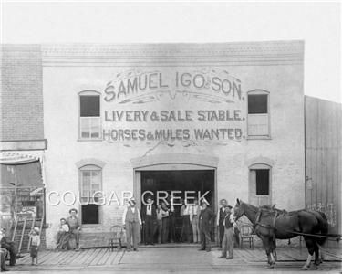 SAMUEL IGO & SON LIVERY HORSE STABLES PHOTO NICE  