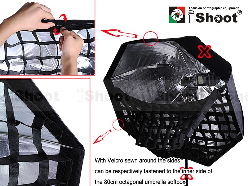 80cm Octagonal HONEYCOMB GRID for Speedlight Flash Umbrella Soft Box 