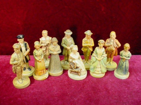 Antique 1940s 11 Lot SEBASTIAN MINIATURES FIGURINES Prescott Baston 