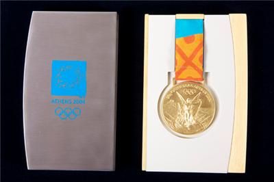 London 2012   Athens 2004 Olympic Games Gold Winners Medal + Case 