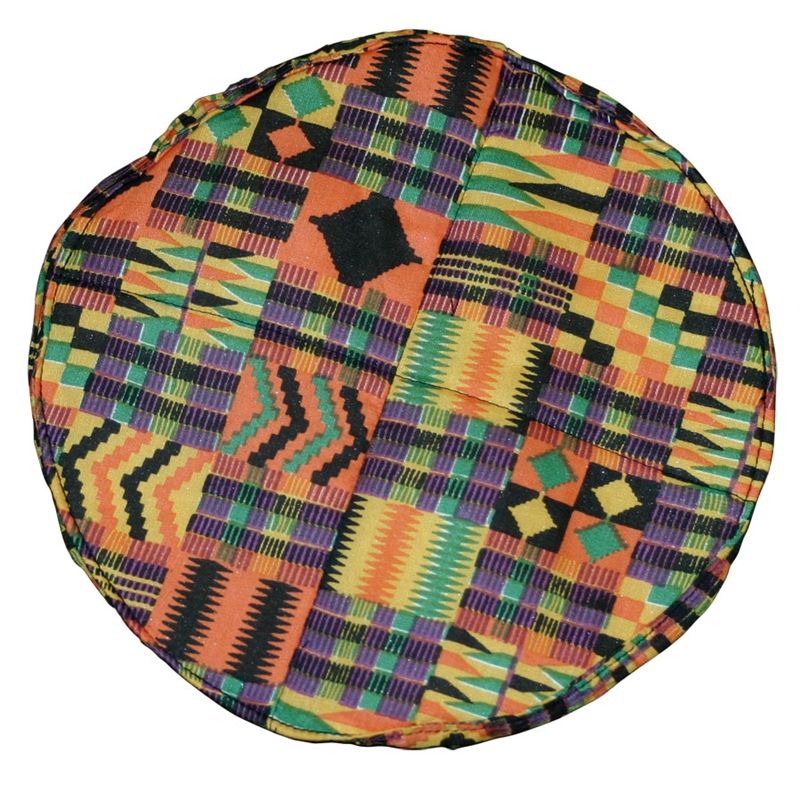 Medium Djembe Cover, Kente Cloth Djembe Hat by X8 Drums