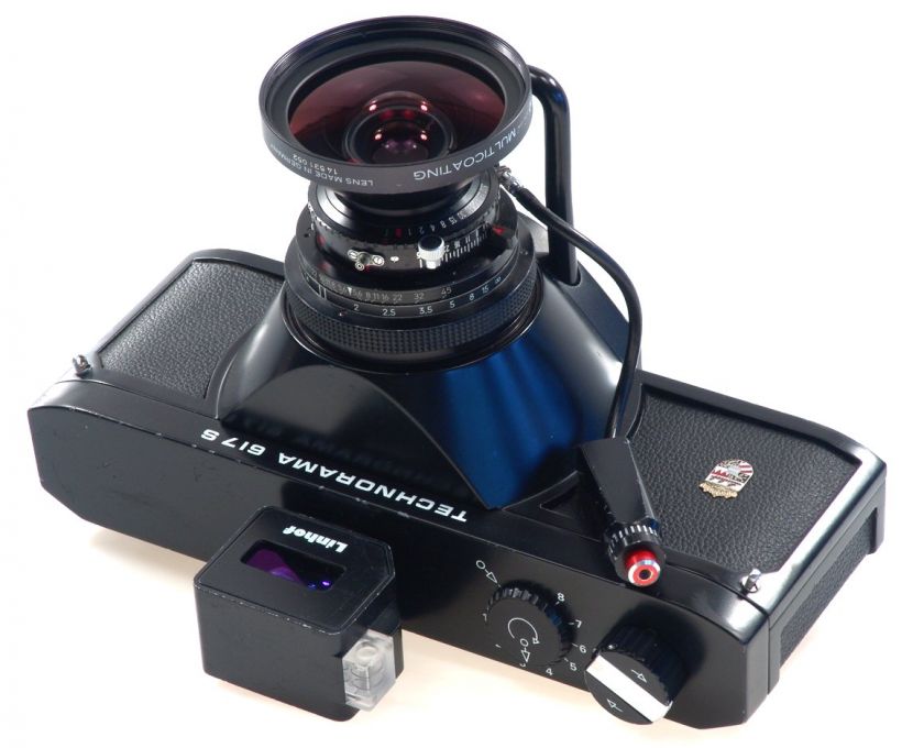 LINHOF TECHNORAMA 617 S CAMERA SUPER ANGULON 5.6/90mm MC FINDER CAP 