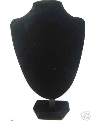 New Velvet / Leatherette Jewelry Necklace Pendant Display Bust Stand 