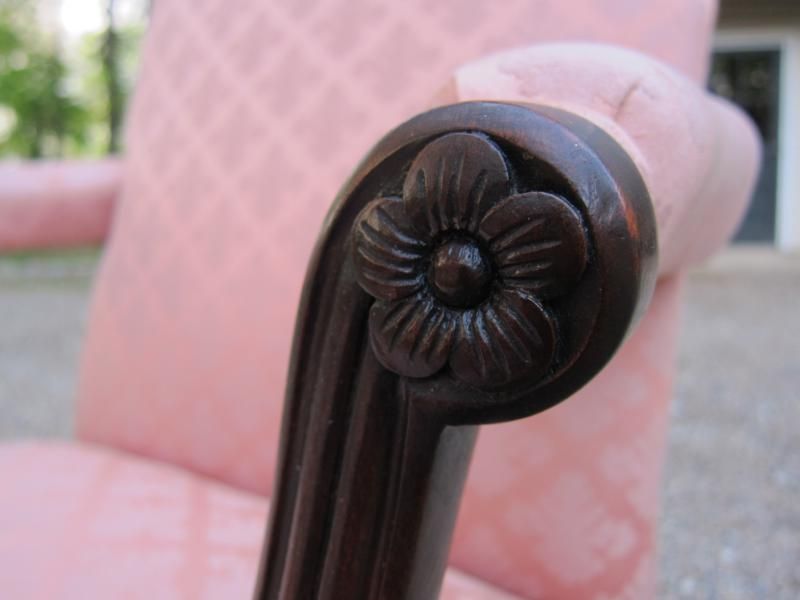 Pair of Georgian Mahogany Armchairs, Chippendale, Library, Kittinger 