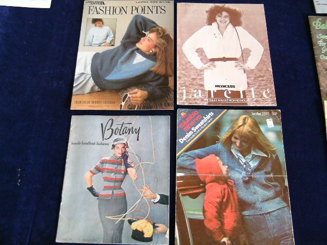 Vintage Knit Knitting Pattern book Huge Lot of 16 1950s 80s Sweaters 