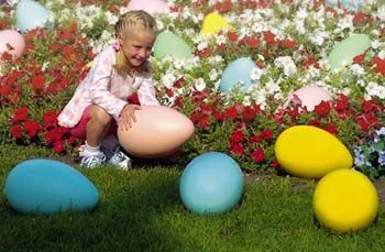   PLASTIC COLORED EASTER EGG great for easter display or egg hunts ~NEW