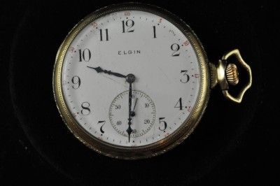 VINTAGE 12S ELGIN POCKETWATCH GRADE 301 FROM 1917 RUNNING  