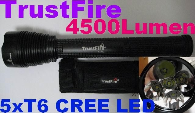 SUPER Bright TrustFire 5x XM L T6 CREE LED 4500 Lumens Flashlight 