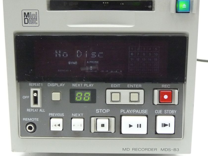 SONY MDS B3 PRO AUDIO BROADCAST DIGITAL MD MINIDISC RECORDER PLAYER 