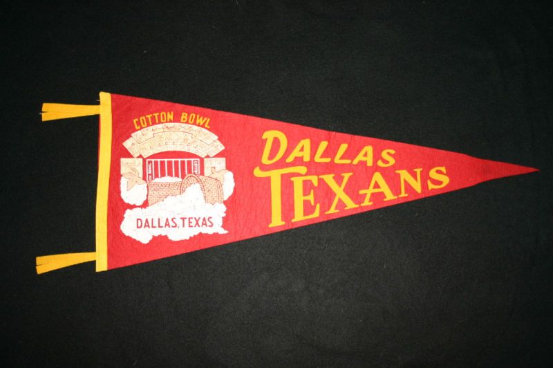 RARE Vintage 1960/62 Dallas Texans Football Pennant  