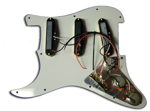 Loaded Strat Pickguard, Chrome w/3 Chrome Single Coils  