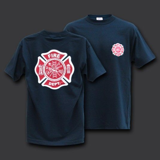 BLUE FIRE DEPARTMENT T SHIRT T SHIRTS SHIRT   4 SIZES  